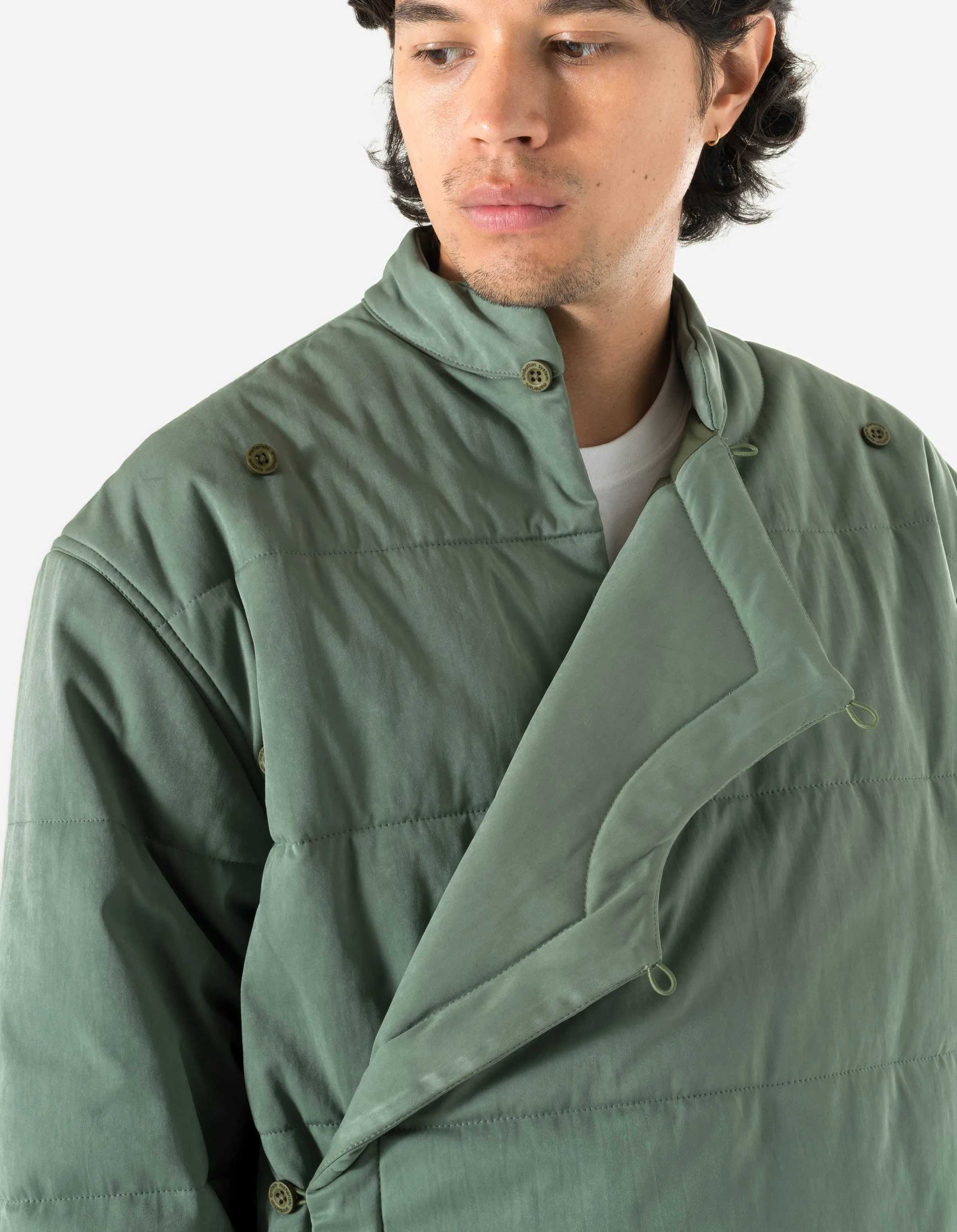 5259 Padded Monk Overshirt Patina Green