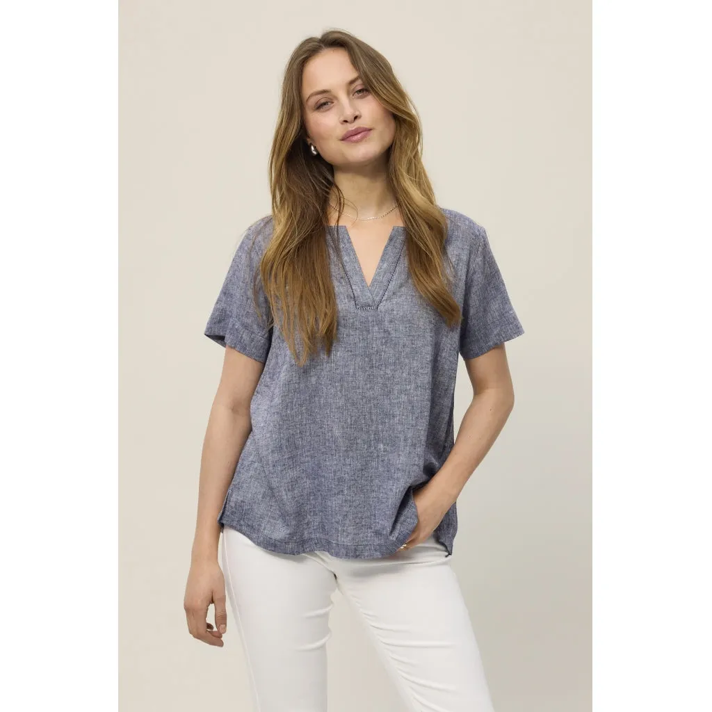 Alexia Shirt - Navy Melange