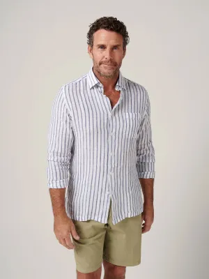 Christian Kimber Bronte Italian Stripe Shirt - Navy