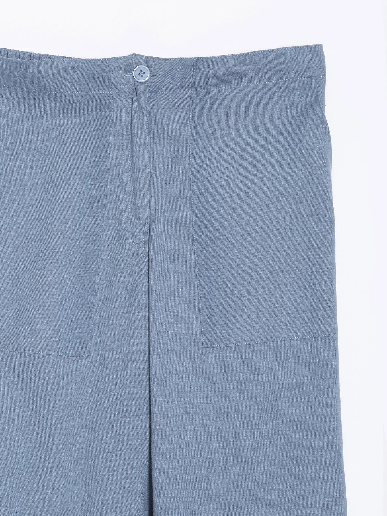 English Blue Airy Linen Pants