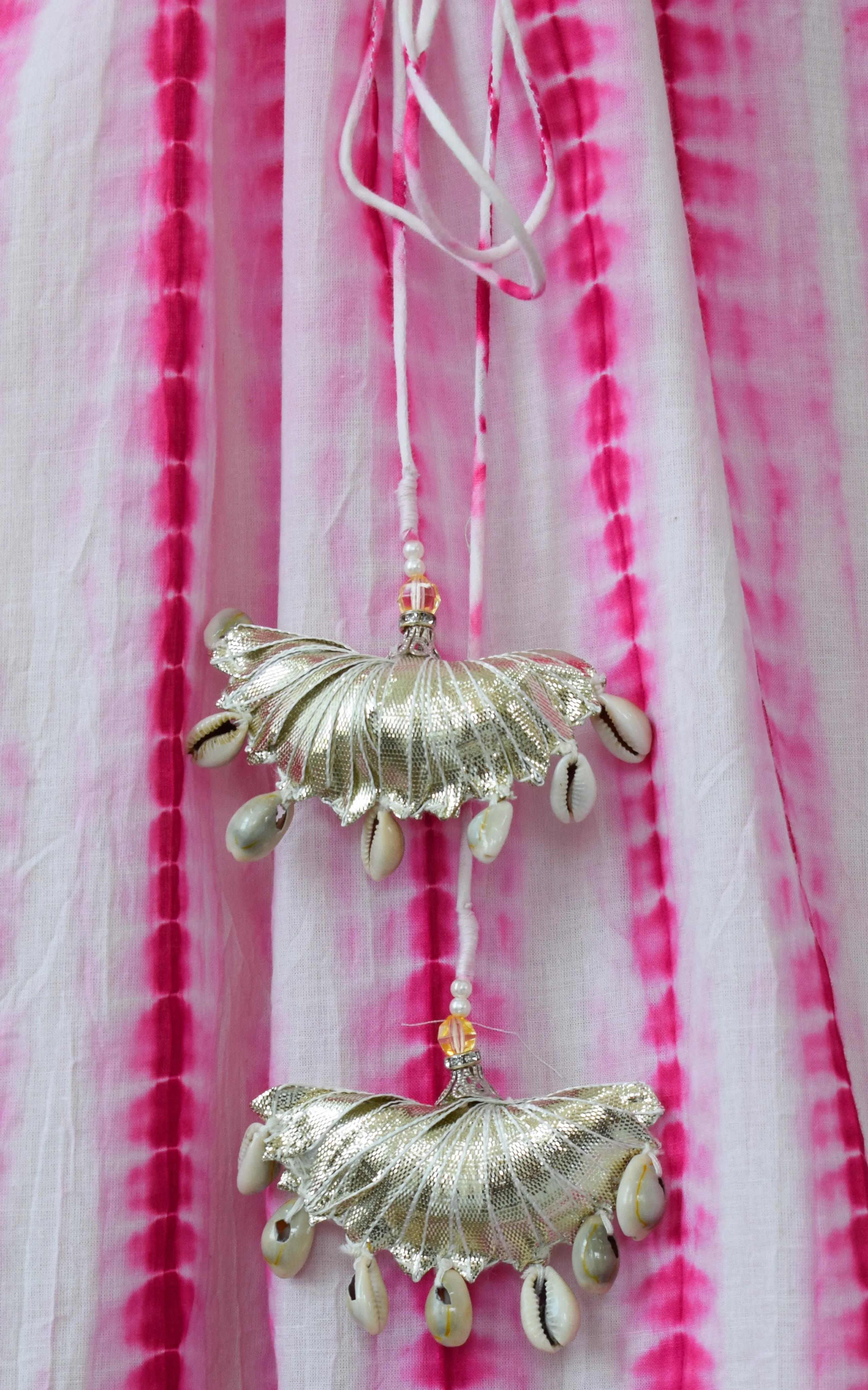 Hot Pink Shibori Kaftan & Pant Set