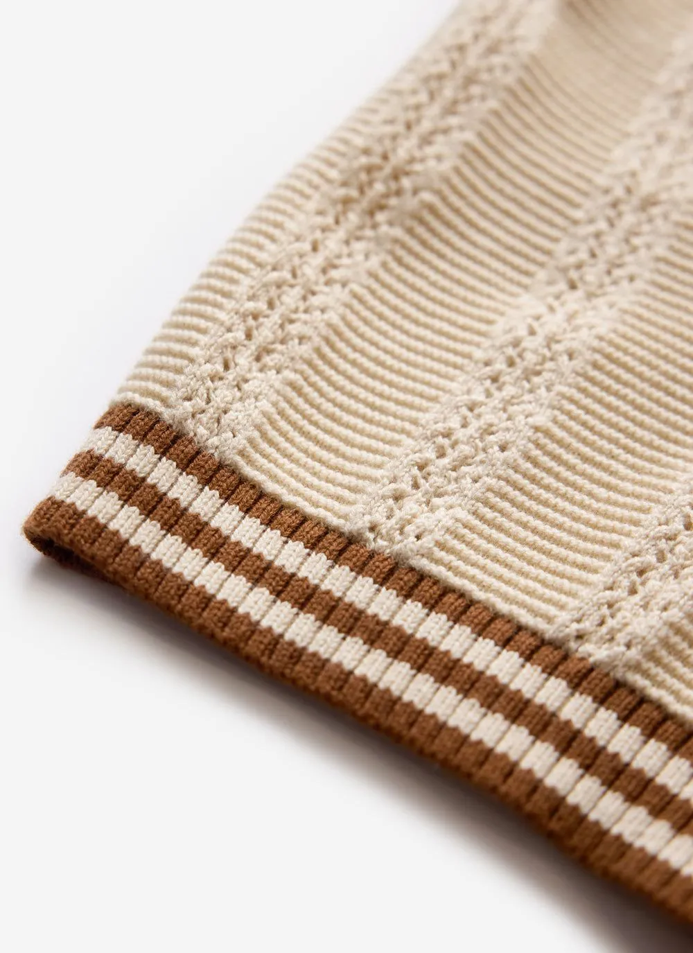 HQ Knitted Polo | Cotton | Ecru