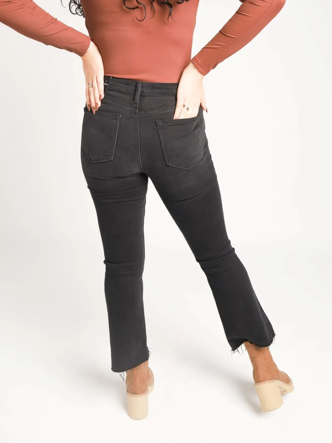 Jackie Cropped Flare Jeans- Final Sale