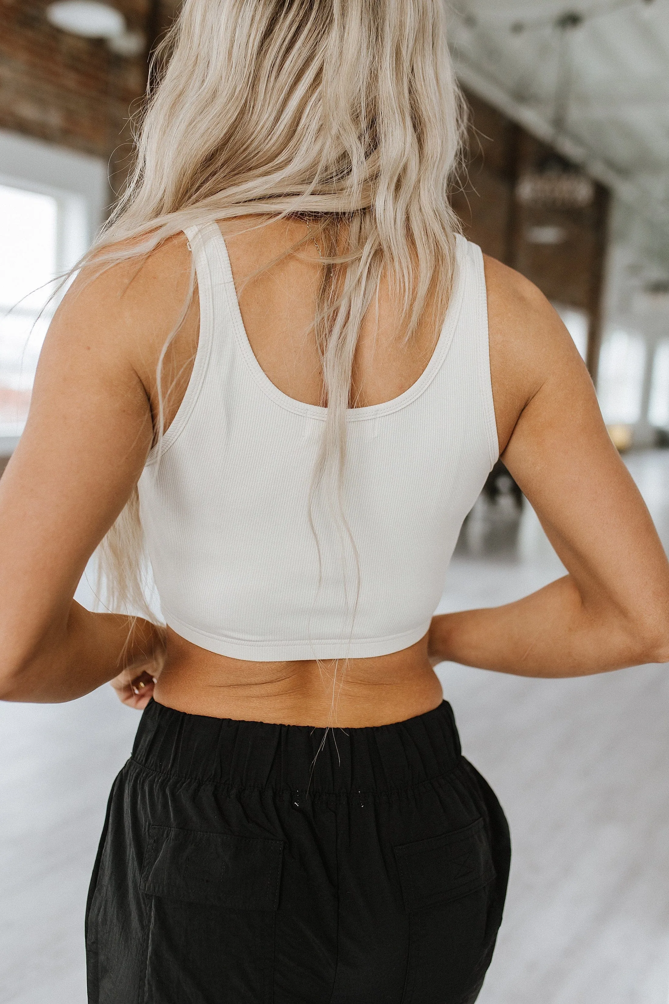 Jan Ribbed Knit Crop Tank Top | Dropship