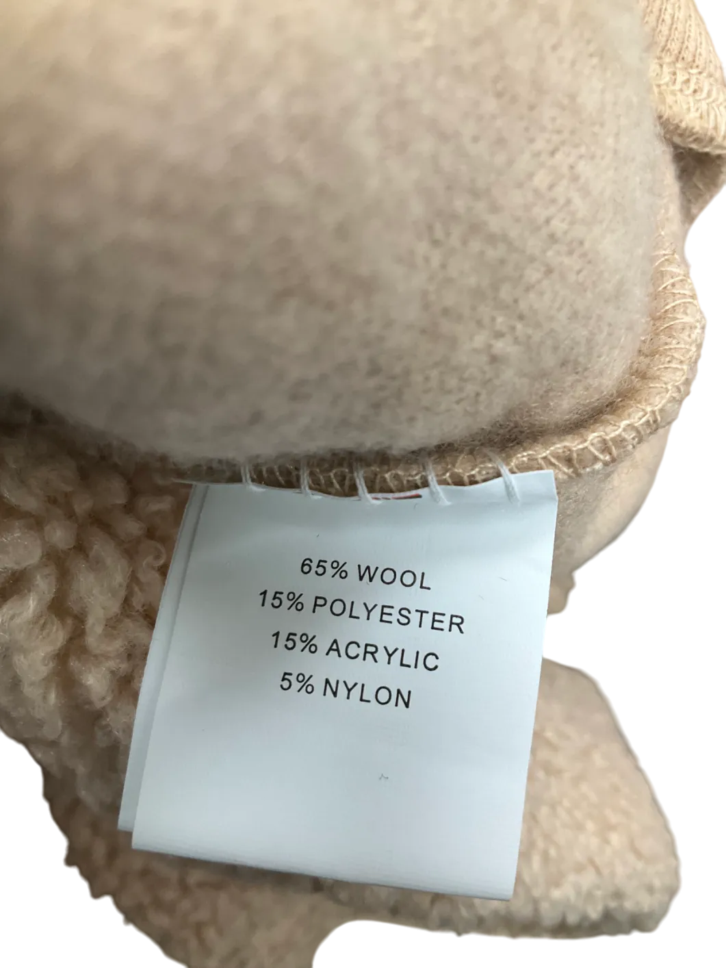 Laines London Beige Teddy Fleece 2-piece Lounge Set UK S