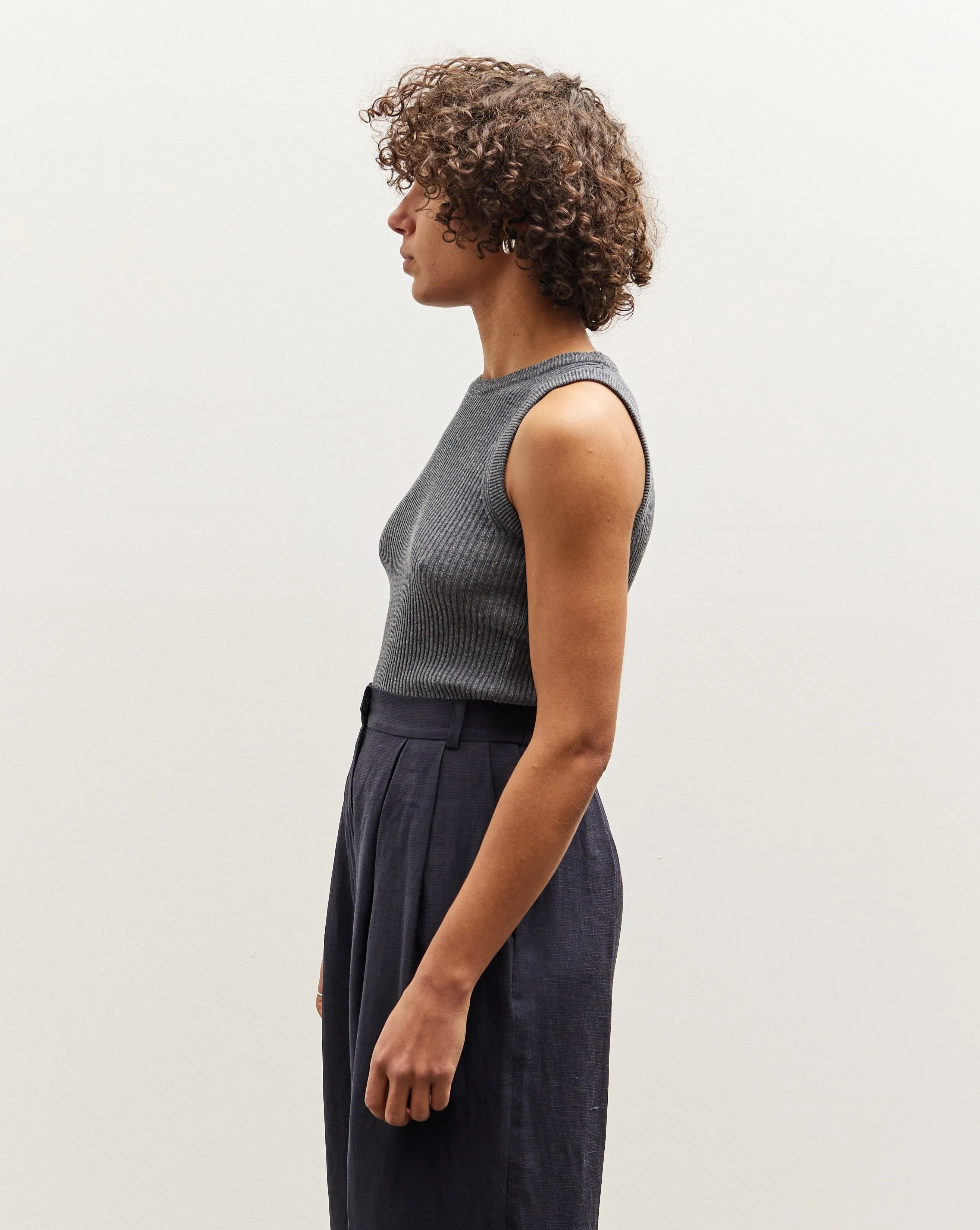 Mijeong Park Ribbed Knit Tank, Grey