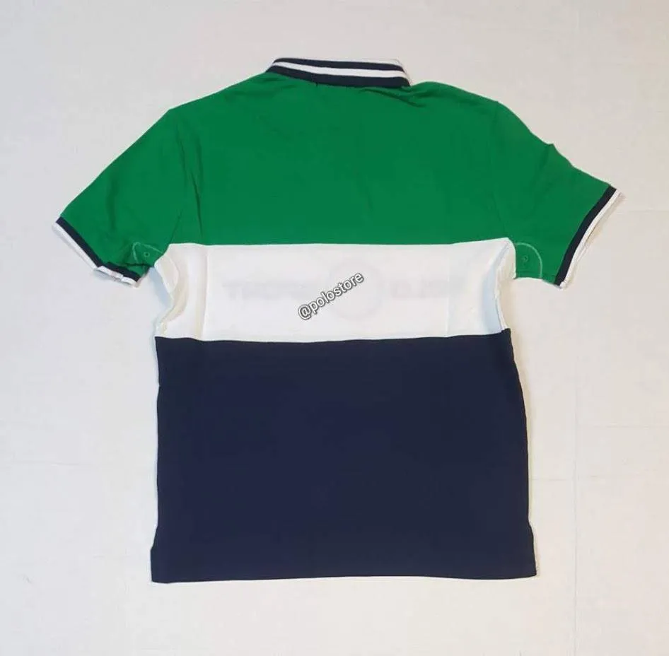 Nwt Polo Ralph Lauren Royal Blue/Green 12M P Yacht Compass Custom Slim Fit Polo