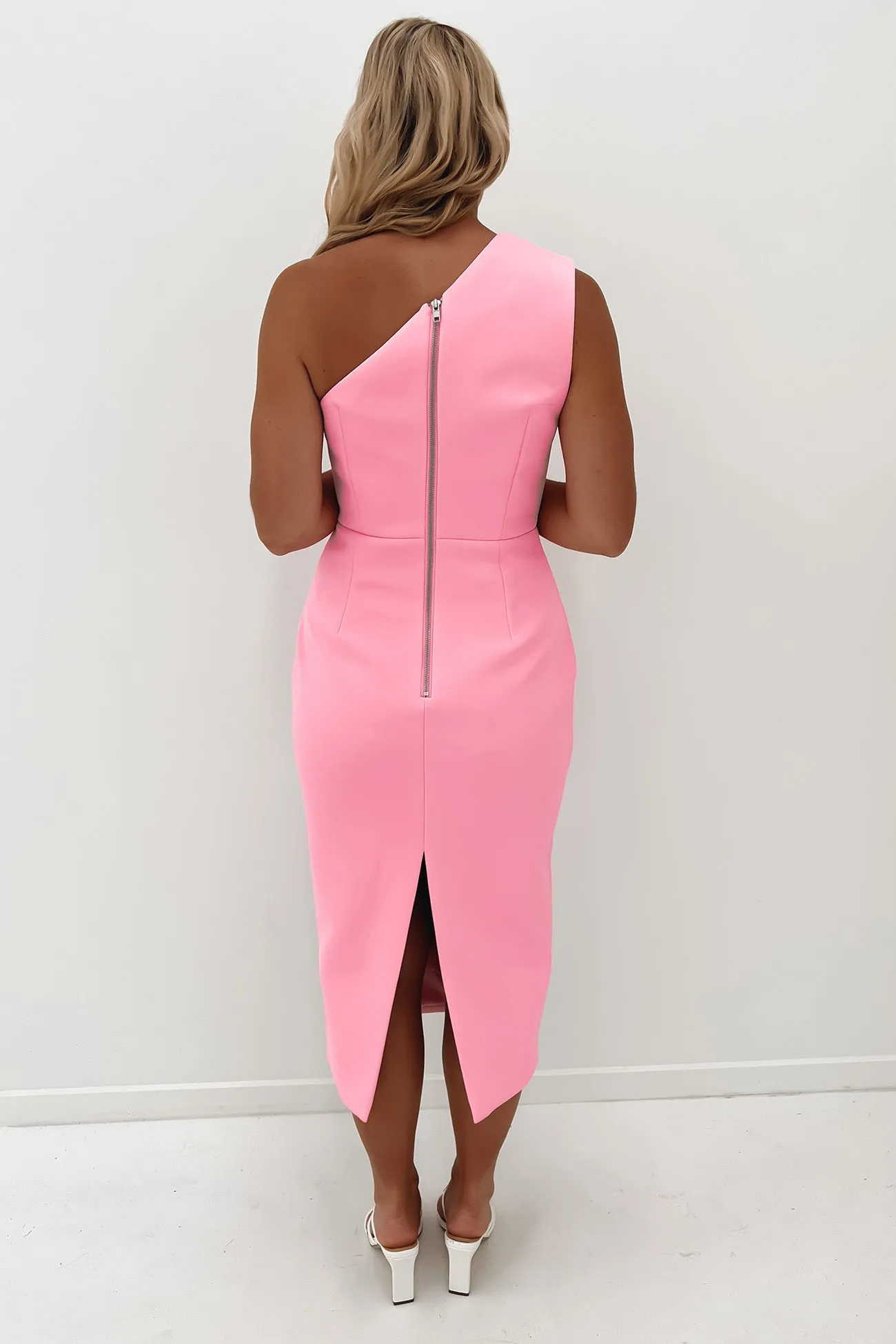 Rendezvous One Shoulder Dress Pink