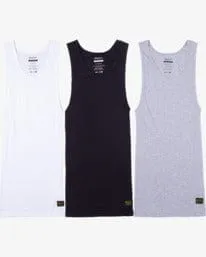RVCA Mens Day Shift 3 Pack Tank Tops