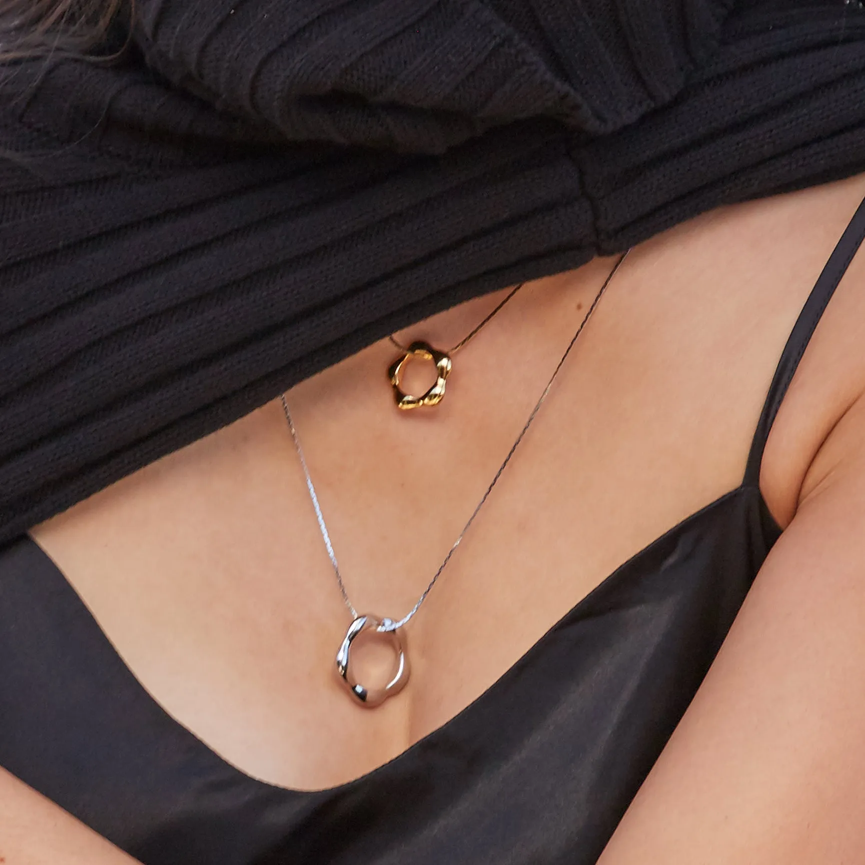 Small Wildflower Pendant - Gold