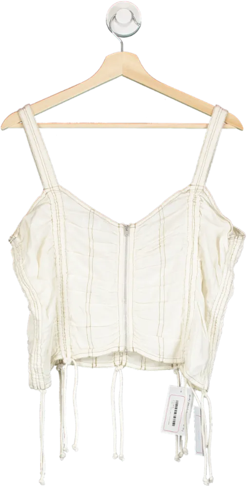 Urban Outfitters BDG Cream ruched cami top UK  L