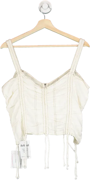 Urban Outfitters BDG Cream ruched cami top UK  L