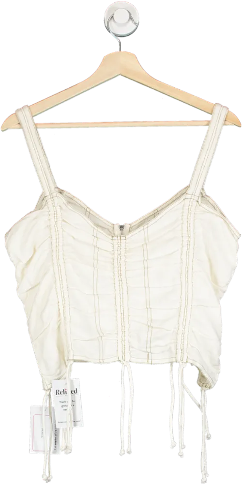 Urban Outfitters BDG Cream ruched cami top UK  L
