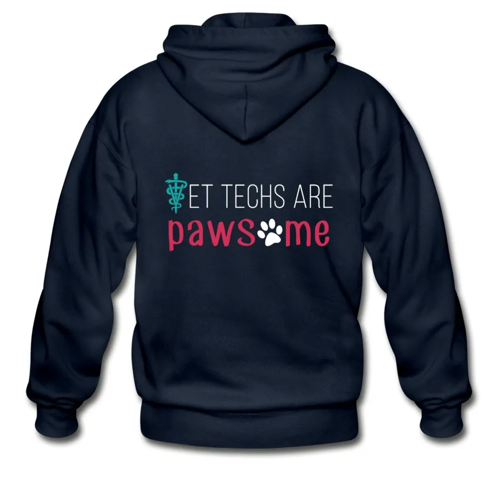 Vet Techs are pawsome Zip Hoodie
